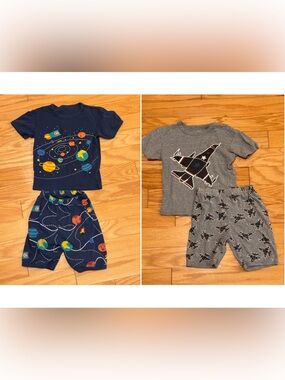 Bundle / Two pairs of pajama sets, air and space short sleeves and shorts